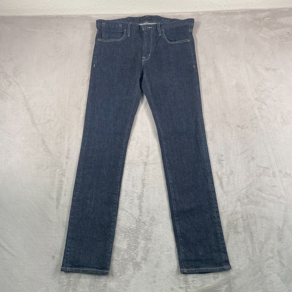 John Varvatos Bowery Slim Straight Jeans Men 33x33 (Tag 34)‎ Blue Made in USA